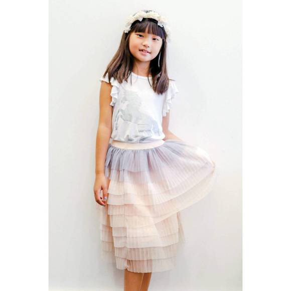 NEW EVA FRANCO girls cake tiered tulle skirt in pastel - Picture 3 of 3